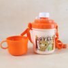 Kids Plastic Cartoon Cup with Lid & Strap – Spill Resistant 350 ML