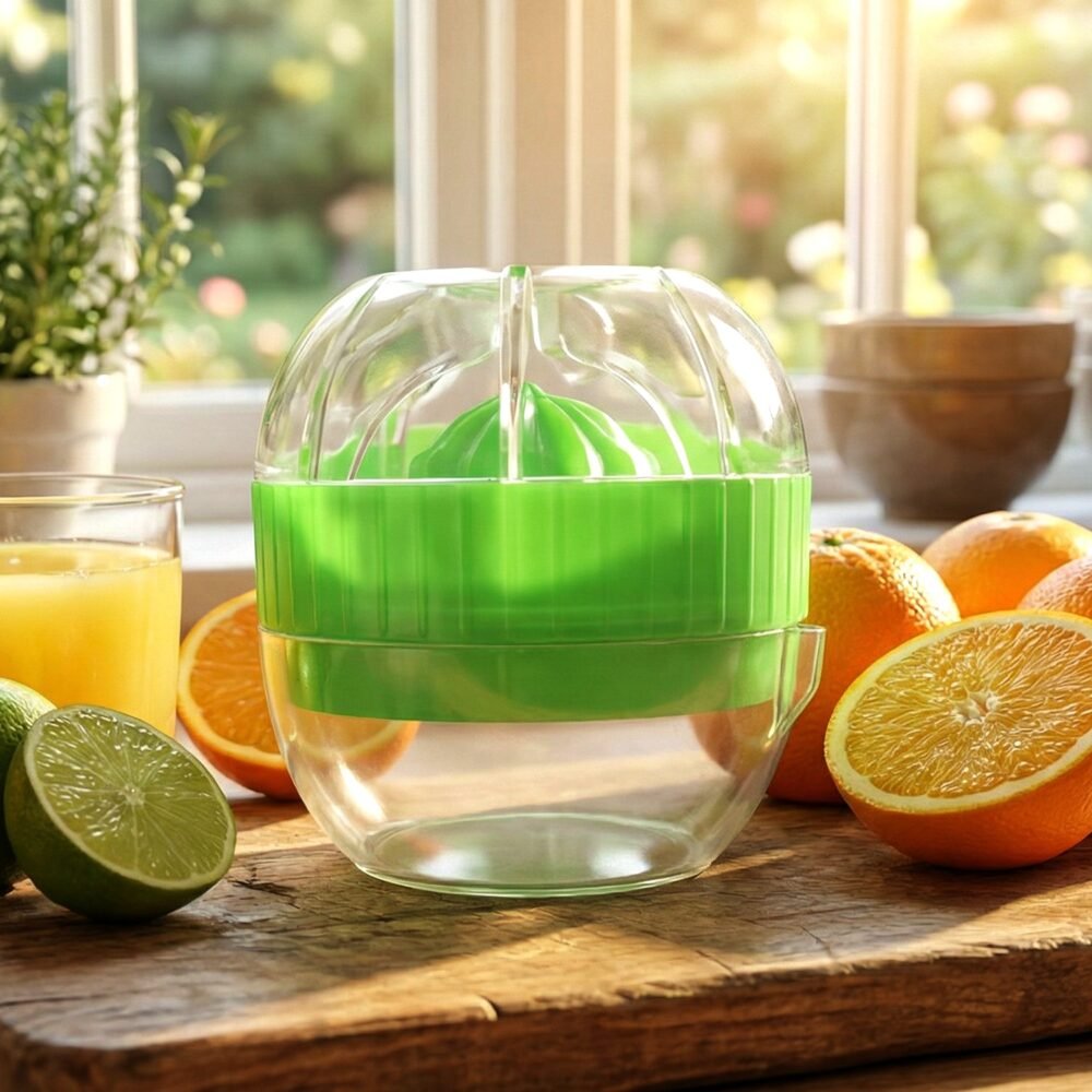 Manual Citrus Juicer – Splash-Free Juicing with Bowl & Cover