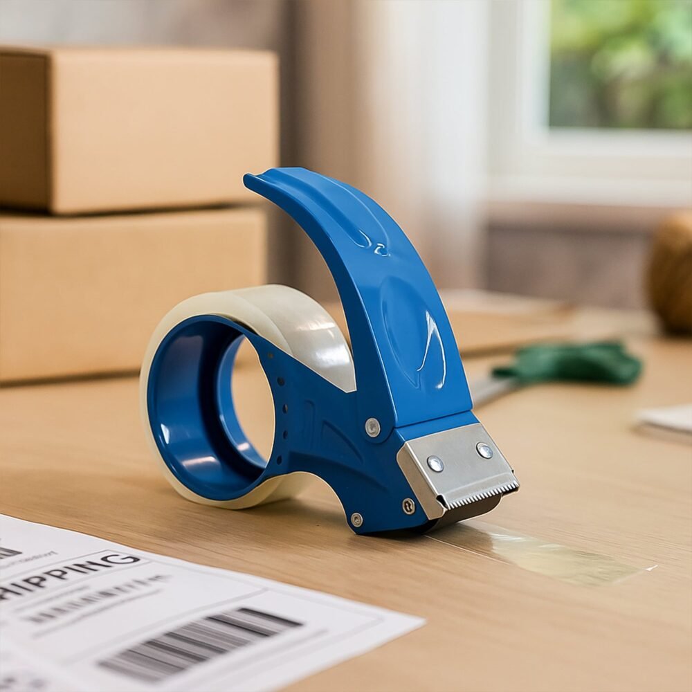 Heavy-Duty Tape Dispenser – Sharp Steel Blade for Fast Sealing