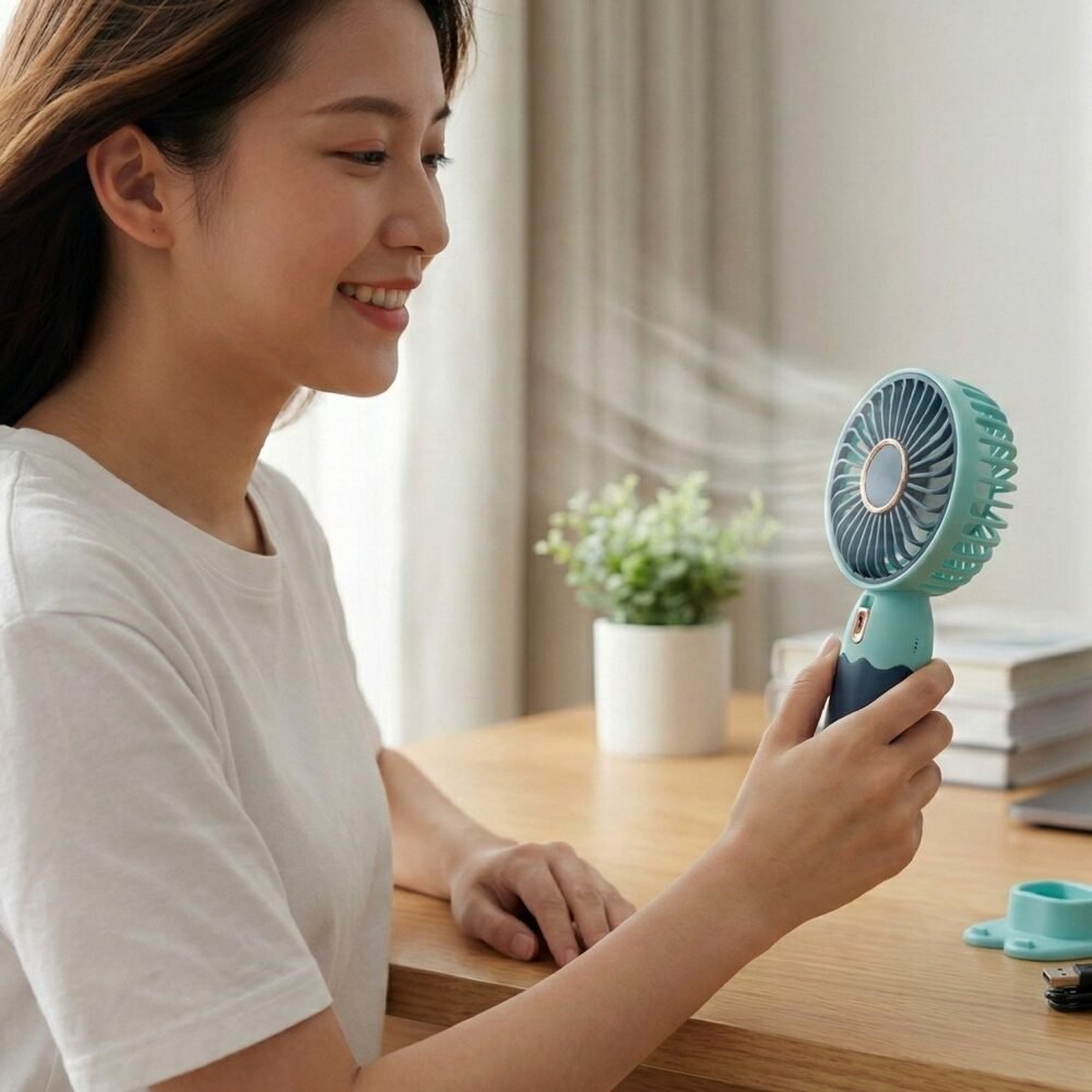 02_3807b83c-7328-4294-b614-c4db24a8e621.jpg Rechargeable Portable Handheld Mini Fan – USB Charging with Stand