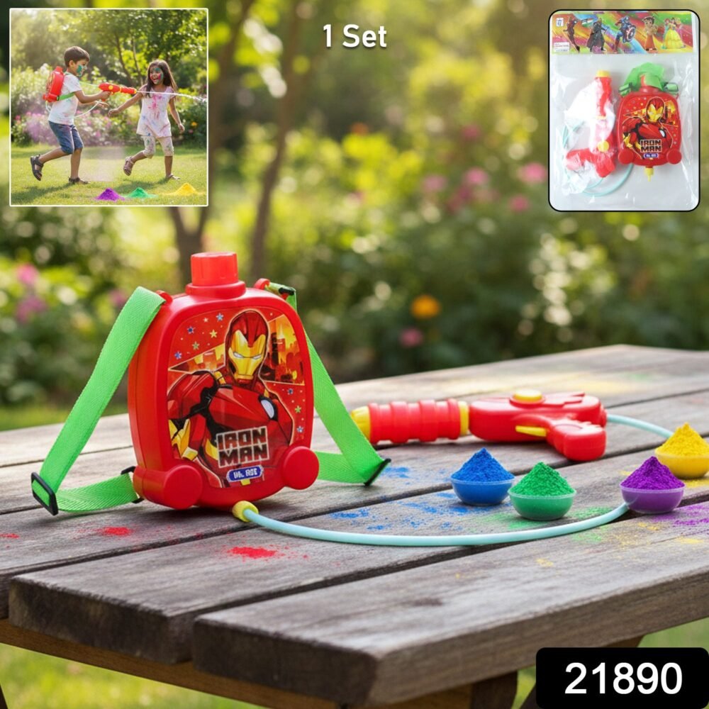 Backpack Water Gun – Long Range Kids Pichkari for Holi Fun