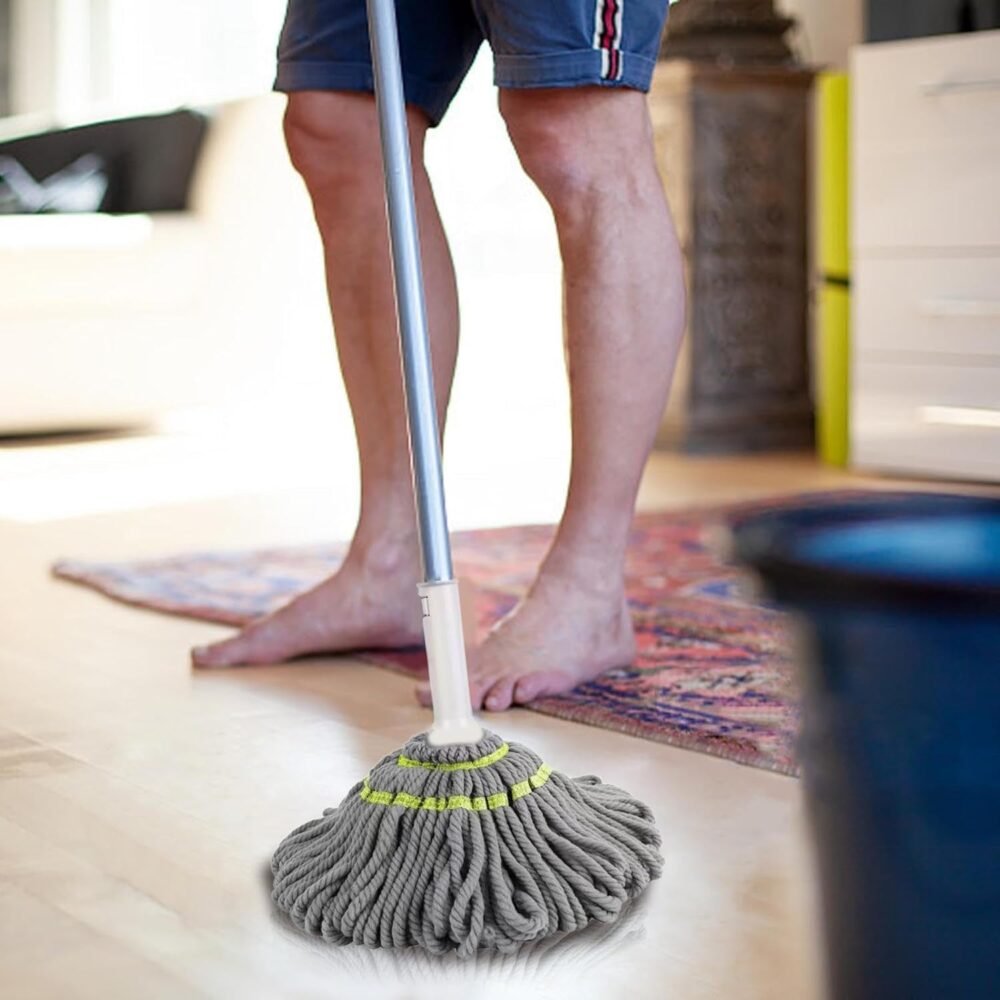 Self Wringing Mop – Stainless Steel Handle for Easy Floor Cleaning
