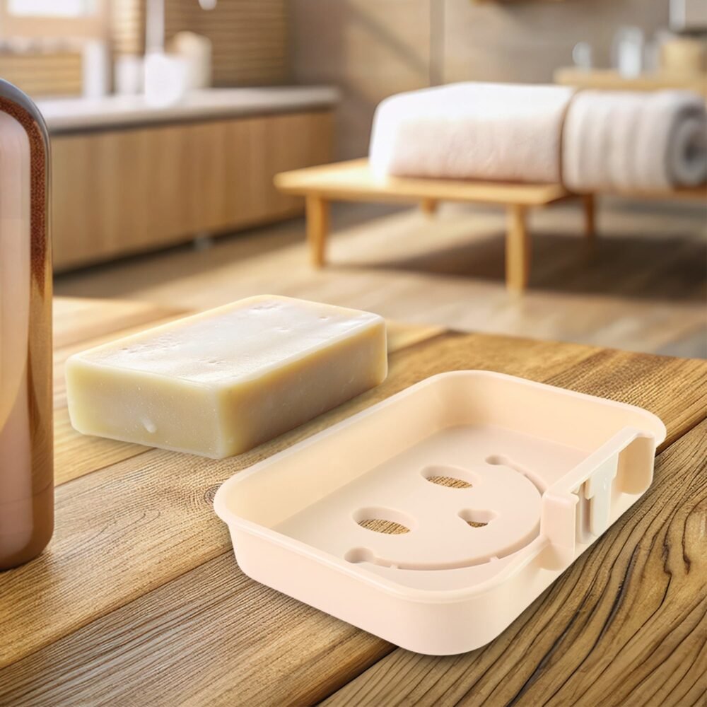 Wall Mounted Soap Dish Holder – Self Adhesive with Drainage