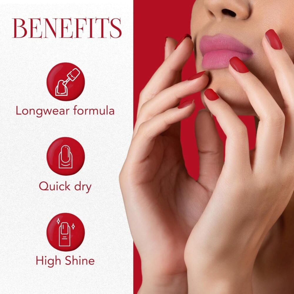 Red Matte Nail Polish – Quick Dry & Long-Lasting Finish
