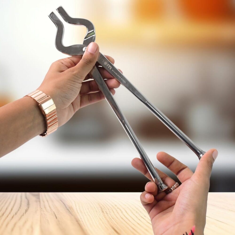 Stainless Steel Full Round Kitchen Pincer – Heavy Duty Grip