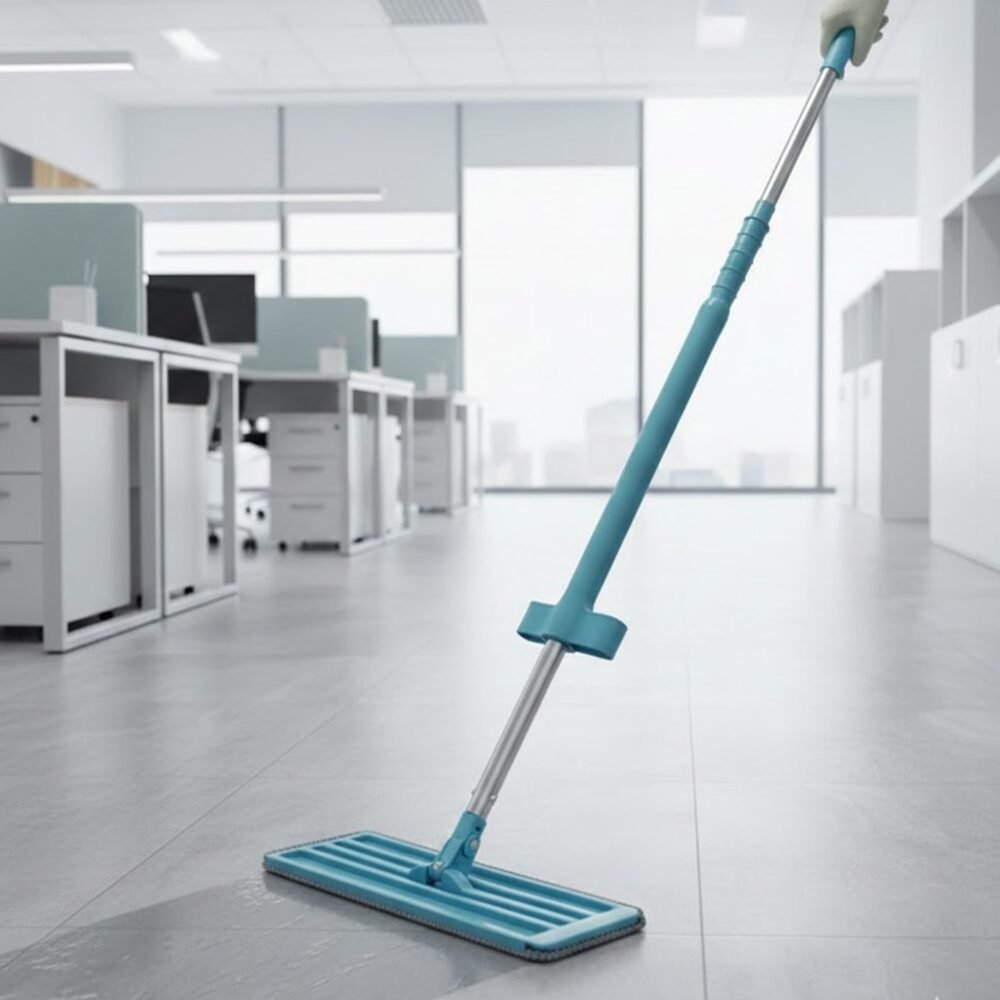 Flat Floor Cleaning Mop – Long Handle & Slim Rectangular Head