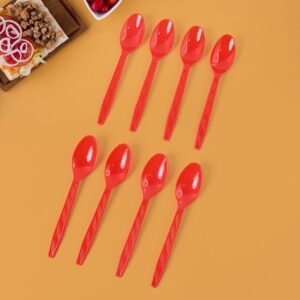 Reusable Plastic Spoons Set of 8 – Durable & Lightweight Dining
