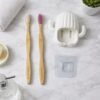Wall Mounted Toothbrush Holder Set – Hygienic Bamboo Brushes