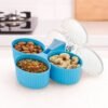 3-Compartment Revolving Dry Fruit Box – Stylish Snack Organizer
