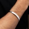 Silver-Tone Stainless Steel Bracelet – Minimalist Open-Ended Kada