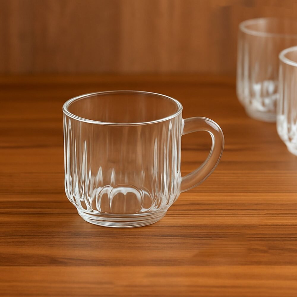 Transparent Plastic Tea Cups Set of 6 – Unbreakable & Lightweight