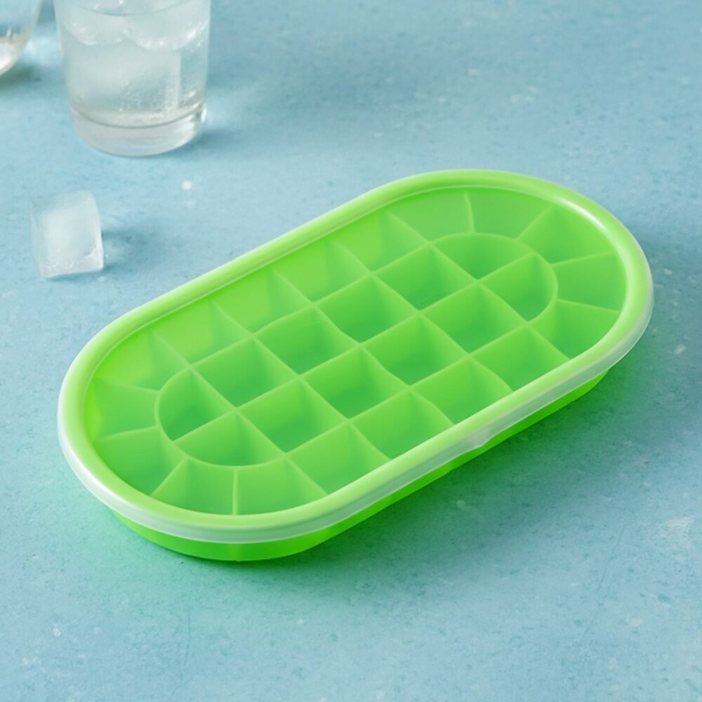Oval Silicone Ice Cube Tray – Easy Release & Odor-Free Storage