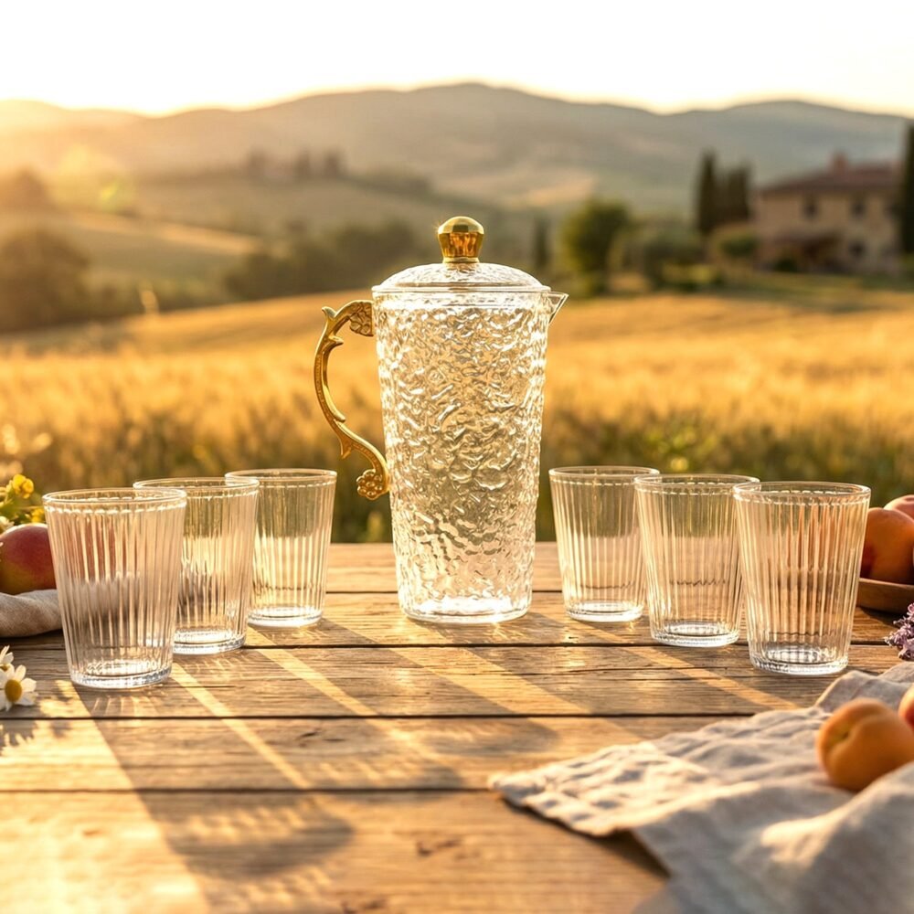 02_9d01aaa8-e3cc-48da-97e3-857ebe808bdc.jpg Textured Glass Water Jug Set – Elegant 1 Jug with 6 Glasses