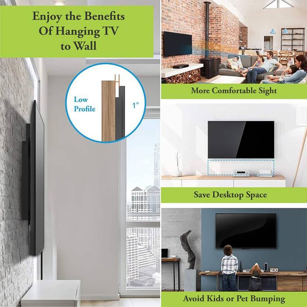 02_a69f5ab4-4e09-474e-8145-5ded91bf5fb6.jpg TV Wall Mount Bracket – Heavy Duty Adjustable Metal for 26-55 Inch