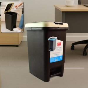 Push N Pedal Plastic Dustbin – 10L Capacity, Hands-Free Hygiene