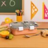 3-Compartment Lunch Box – Leak-Proof Stainless Steel Tiffin