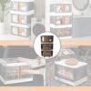 Plastic Folding Wardrobe Organizer – Space-Saving 3-Layer Unit