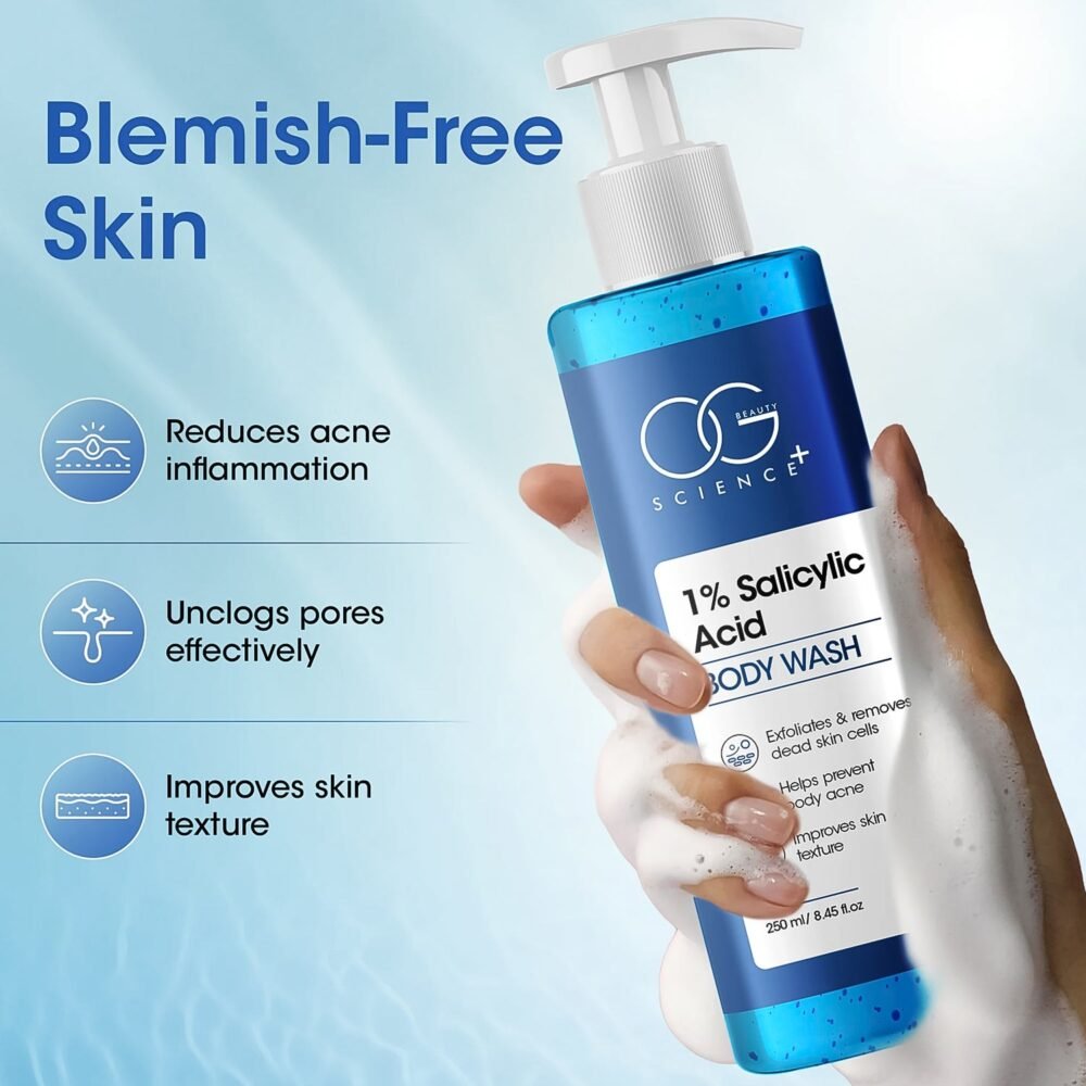Salicylic Acid Body Wash – 1% Anti-Acne Exfoliating Gel
