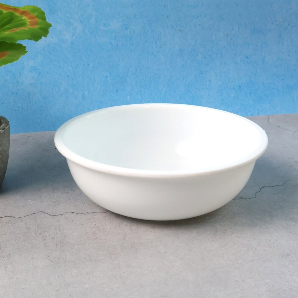 02_bowl.jpg Plastic Serving Bowl 6 Inch – Deep Round White Kitchen Bowl