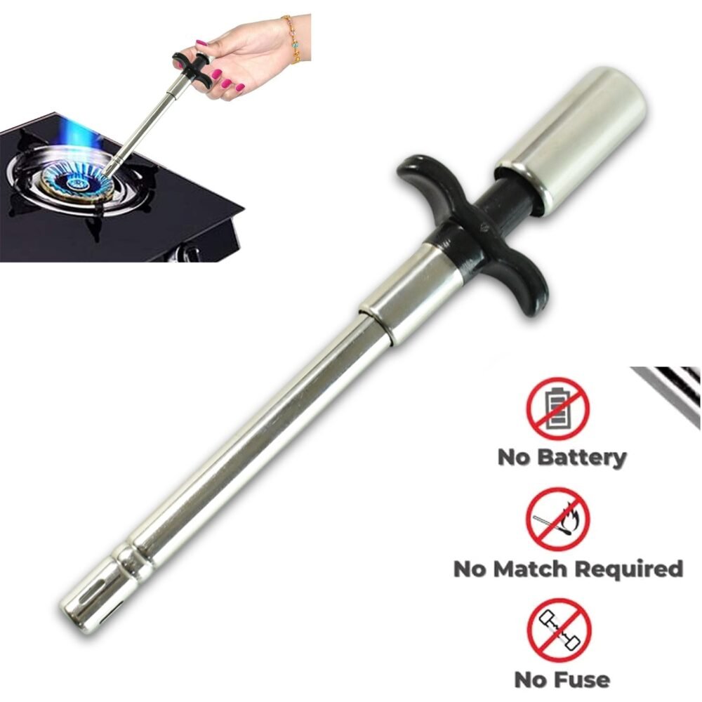Gas Stove Lighter – Safe Spark with Long Stainless Steel Shaft