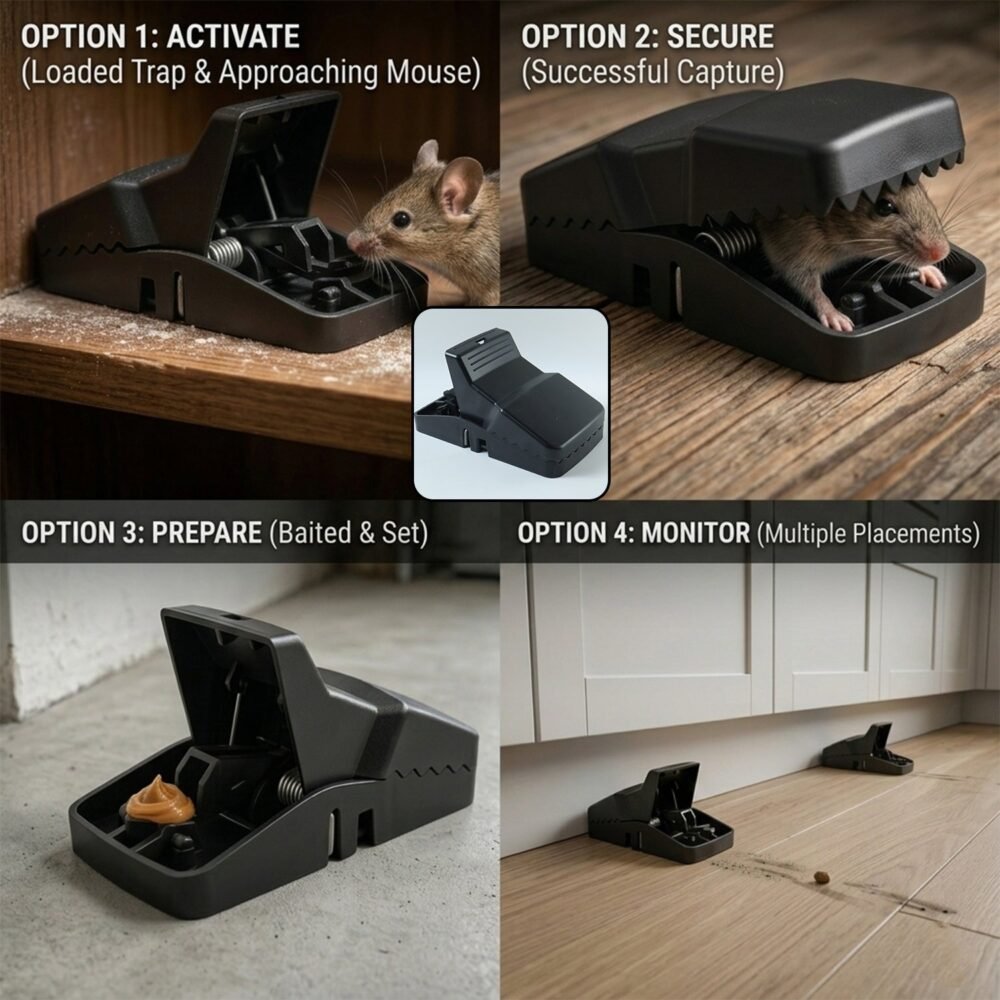 Heavy Duty Mouse Trap – Effective Rodent Catcher for Home & Office