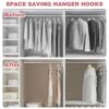 Plastic Triangle Hanger Connector Hooks – Space-Saving Wardrobe Organizer 5 Pcs