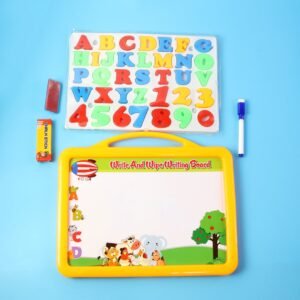 02_drawing-board.jpg Kids Writing Board Set – Double-Sided Whiteboard & Blackboard