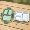 Fresca Stainless Steel 3 Compartment Lunch Box – Leakproof & Portable