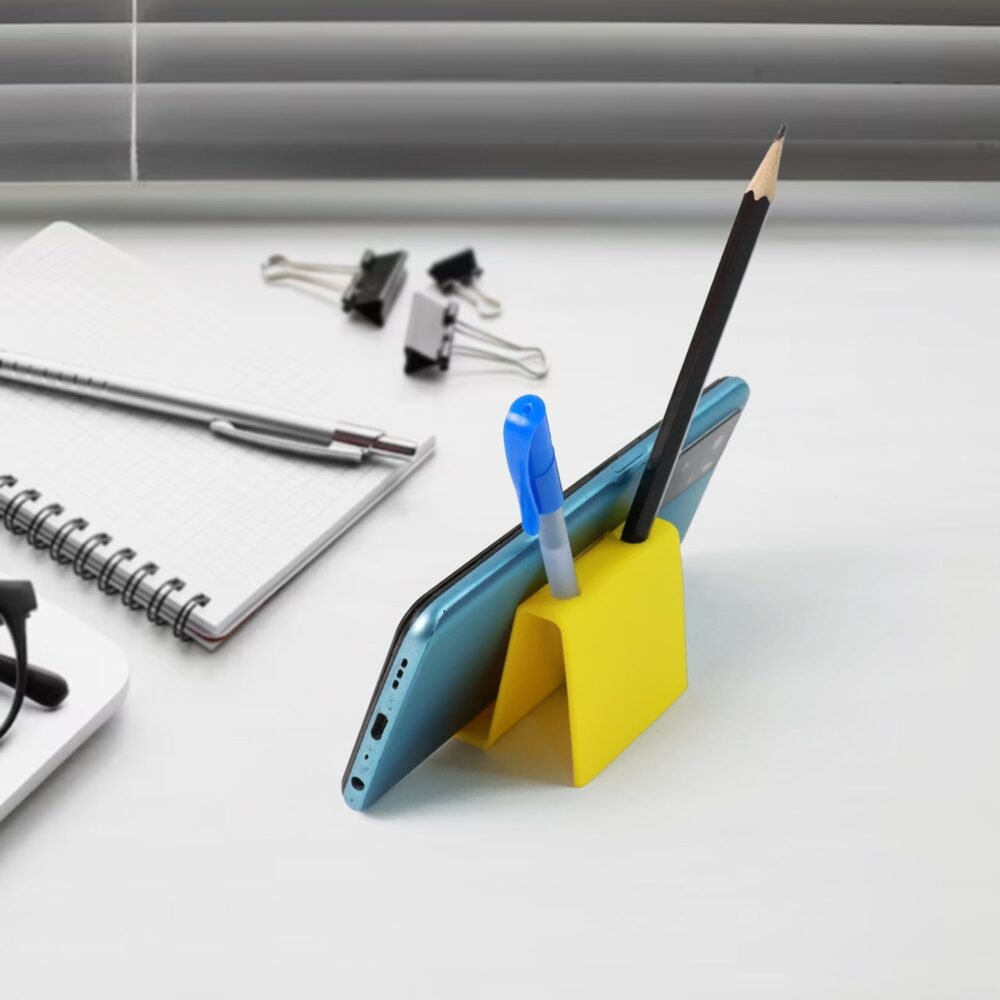 Mobile Phone Stand with Pen Holder – Compact & Multifunctional
