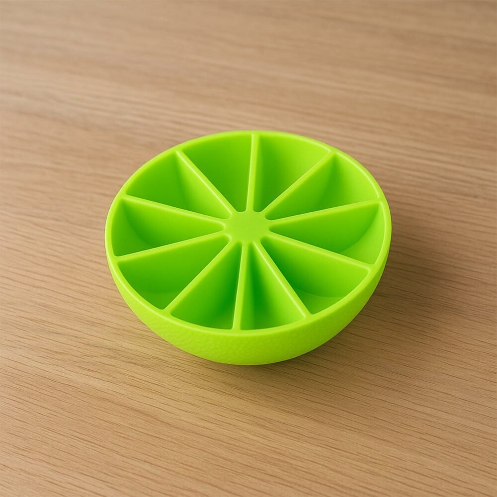 Lemon Shape Silicone Ice Cube Tray – 8-Slot Flexible Mold