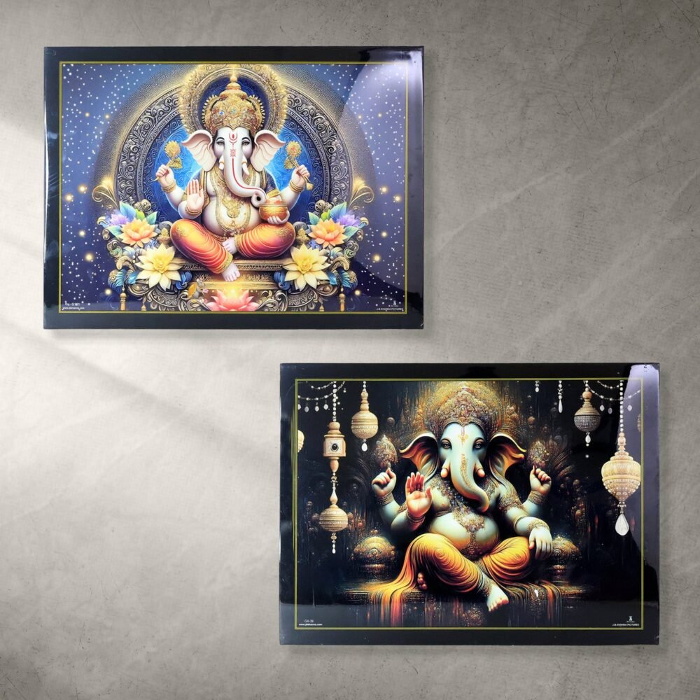 02_f9bc3fcc-d4f0-47e9-b484-b3e139a374e5.jpg Lord Ganesha Wall Painting – 60x45 cm Wooden Frame Decor