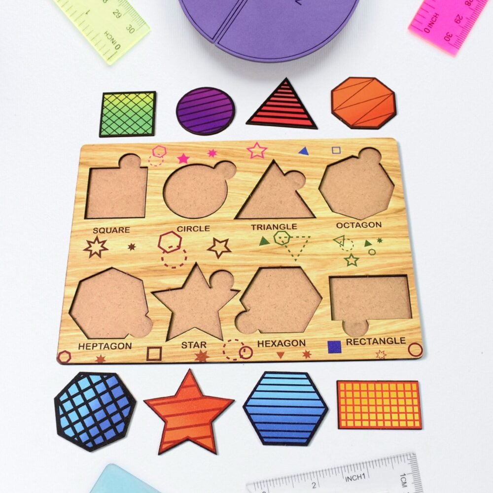 Wooden Peg Puzzle Board for Kids – Easy-Grip Educational Toy