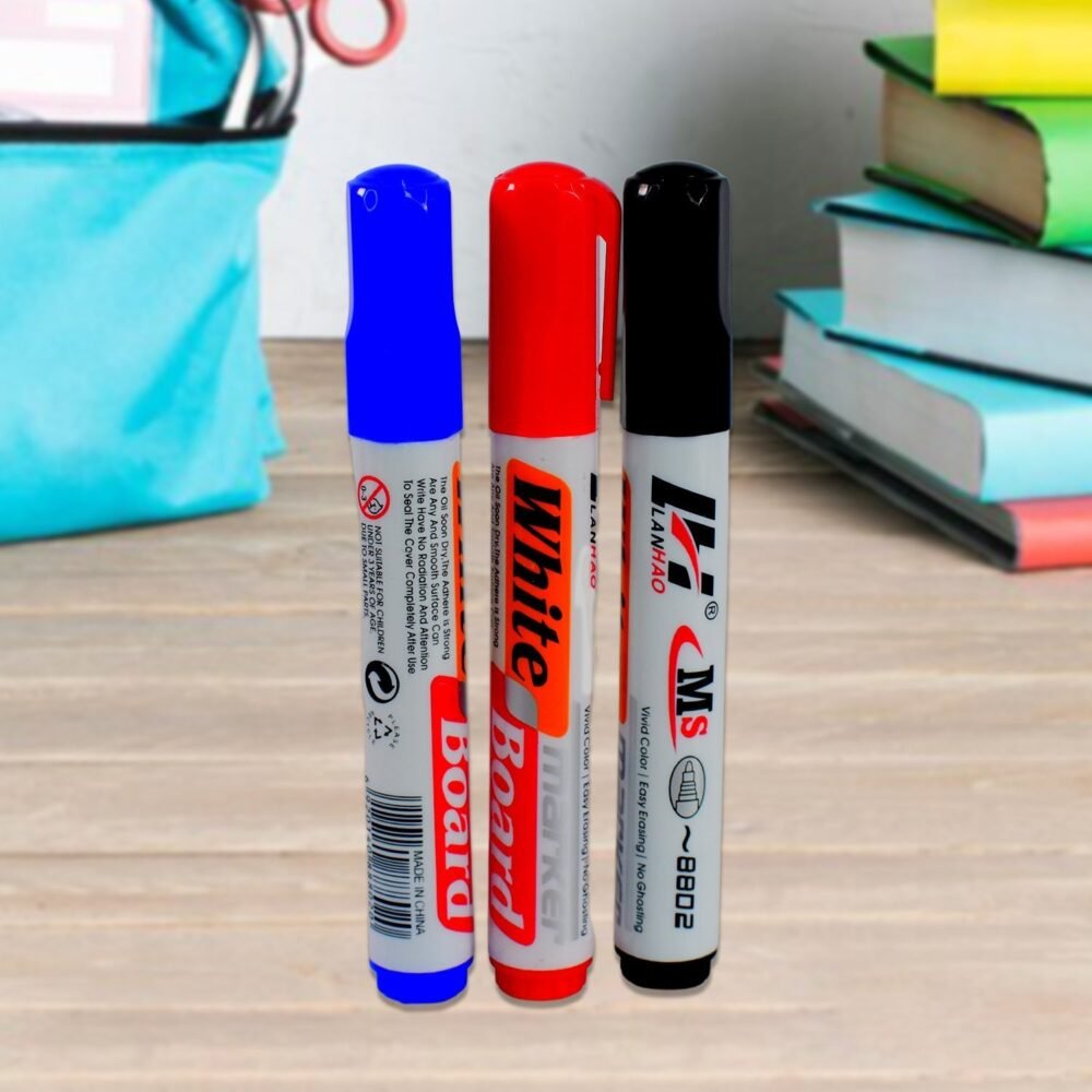 02_ff00e598-43ad-4ec2-9708-36954cea2a7f.jpg Whiteboard Marker Set – Smooth, Vivid Ink with Duster Pack of 4