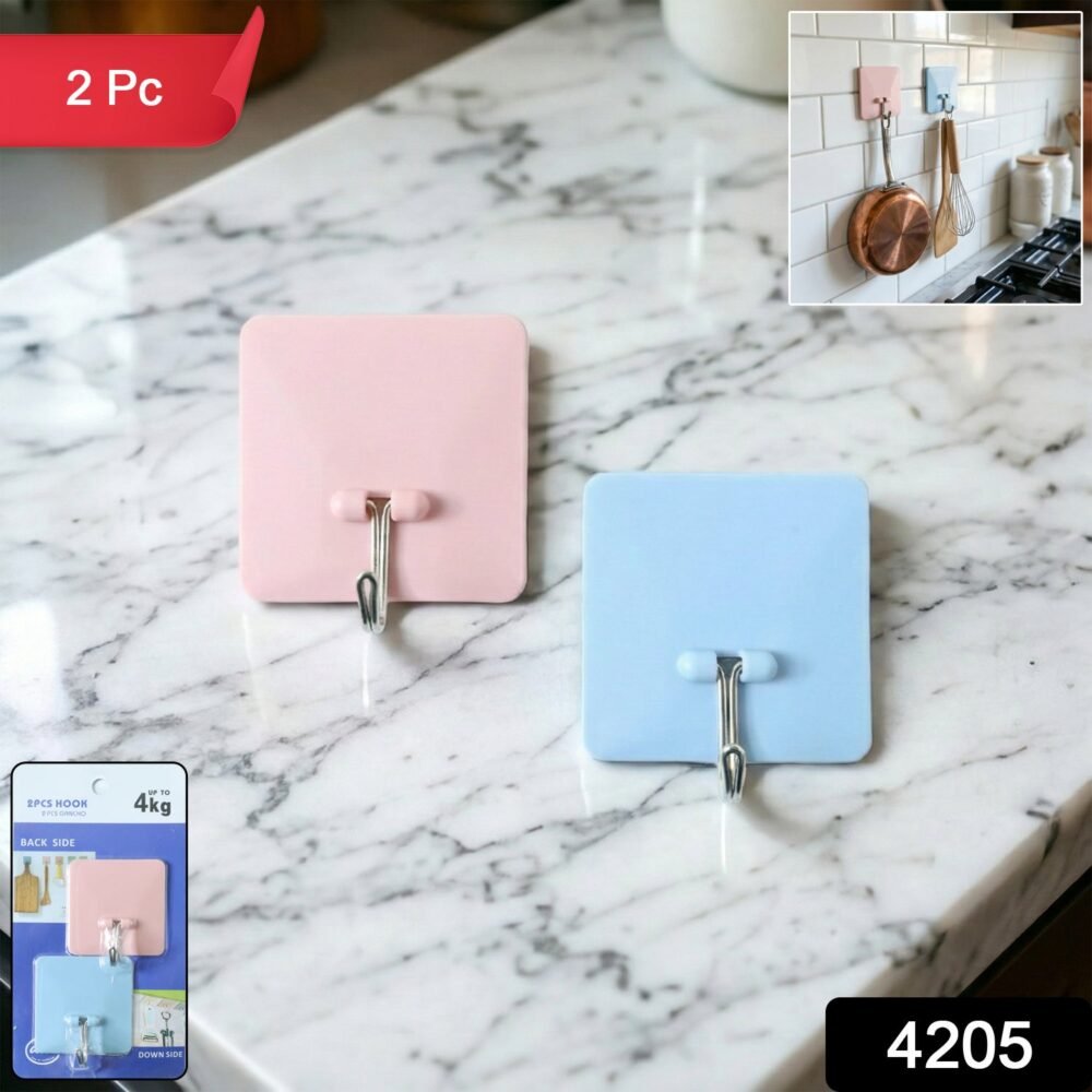 02_hook_def666eb-63f3-4652-b619-61a3a931c3fe.jpg Self-Adhesive Wall Utility Hooks – Heavy-Duty Square Set (2 Pc)