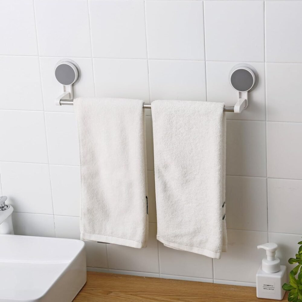 Self-Adhesive Towel Rod – Rust-Resistant & Drill-Free Installation