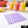 Reusable Plastic Drinking Straws – Pack of 10 Durable Straws