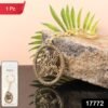 Durga Maa Keychain – Premium Golden Metal with Oval Frame