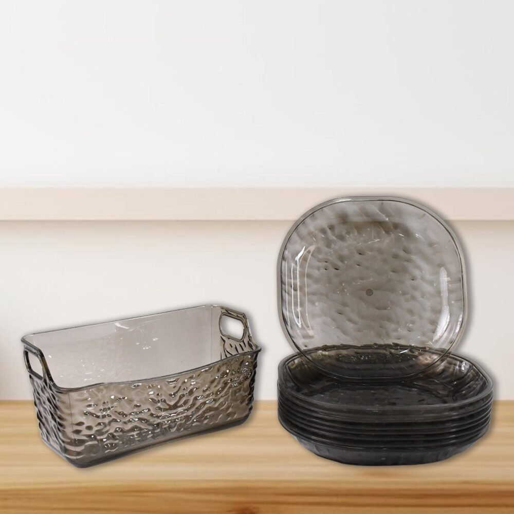 Reusable Plastic Dinner Plates Set – Durable & Lightweight 10-Pc