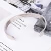 Silver-Tone Stainless Steel Bracelet – Minimalist Open-Ended Kada
