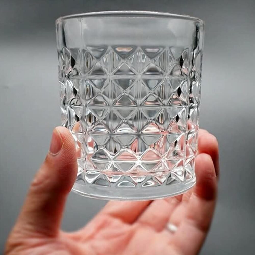 03_35f53e85-8566-4e18-b34a-8fb66eac3249.jpg Glass Tumbler Set – Diamond-Cut 6 Pc Elegant Drinking Glasses | Serve Stellar