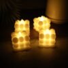 LED Flameless Cube Candles – Set of 24 Decorative Lights