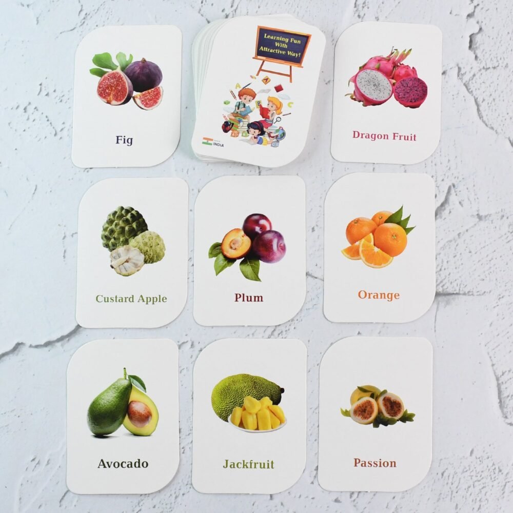 Fruit Flashcards – Durable 32-Piece Early Learner Set