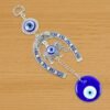 Evil Eye Hanging with Elephant & Horseshoe – Protective Wind Chime
