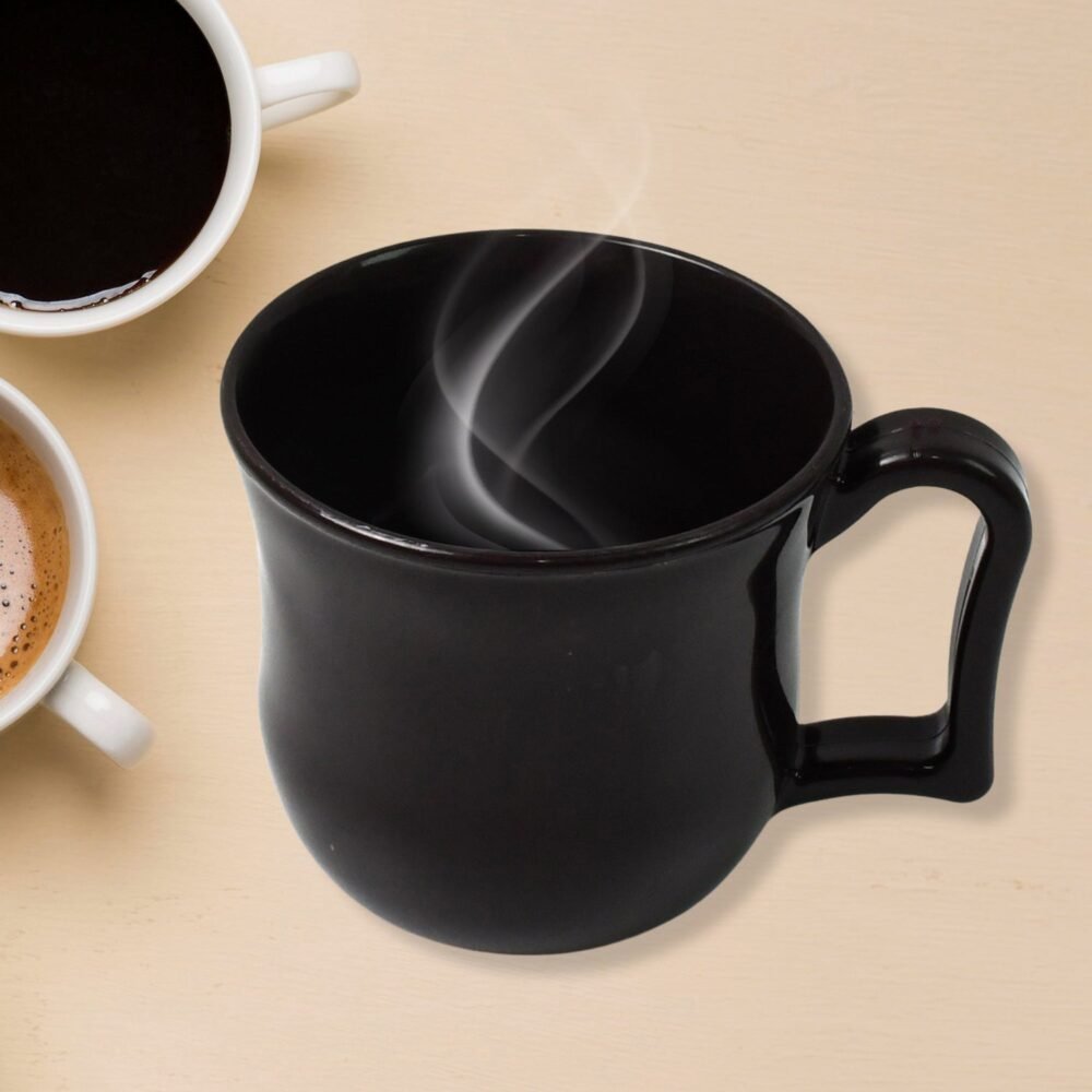 Plastic Coffee Mug – Durable Black Reusable Tea Cup | Mug Wala