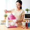 Manual Portable Pink Gola Maker – Hygienic Ice Slush Maker