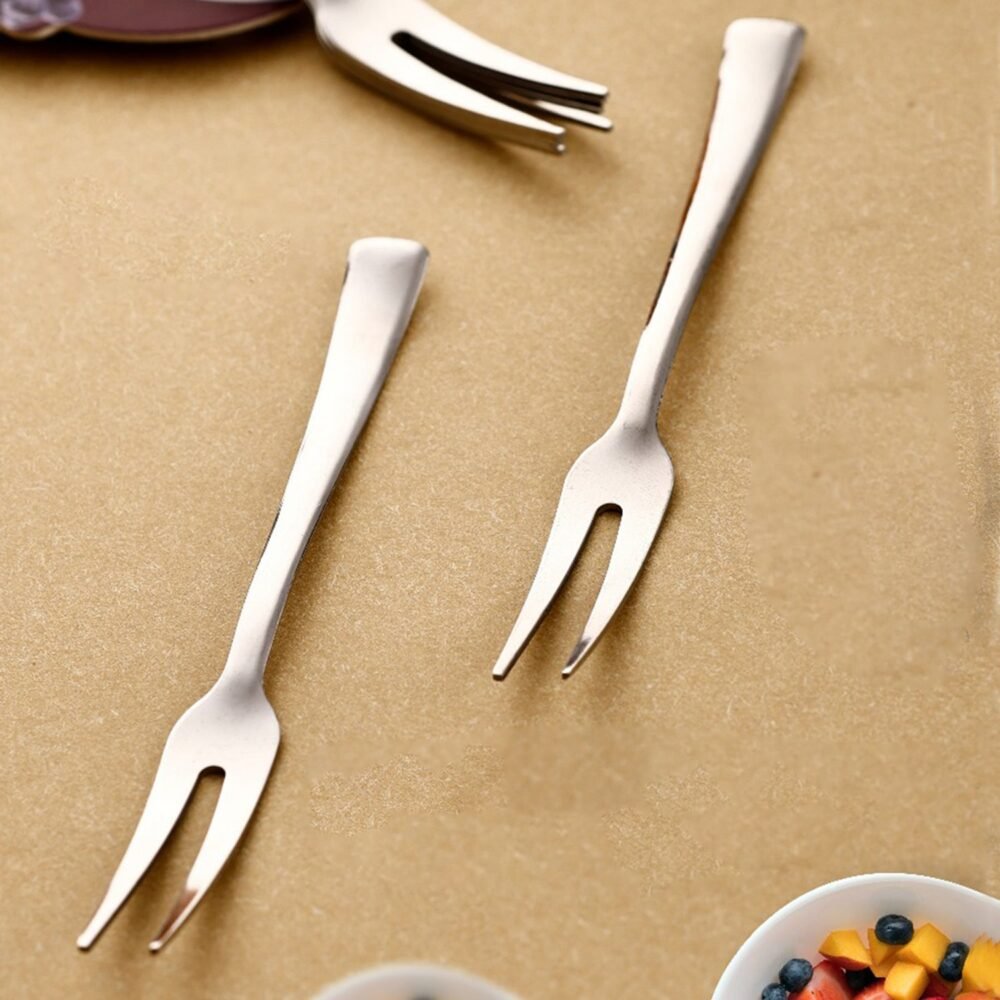 Stainless Steel Fruit Fork Set – Durable & Elegant 6 Pieces
