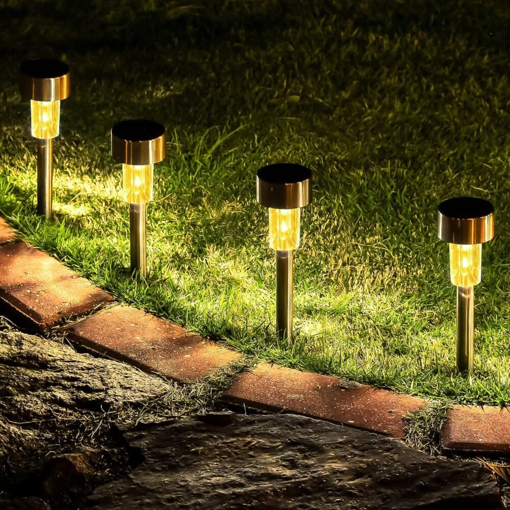 Solar Garden Pathway Lights – Durable Stainless Steel Outdoor LEDs