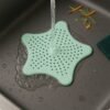 Silicone Star Shaped Sink Strainer – Mint Green Hair Catcher