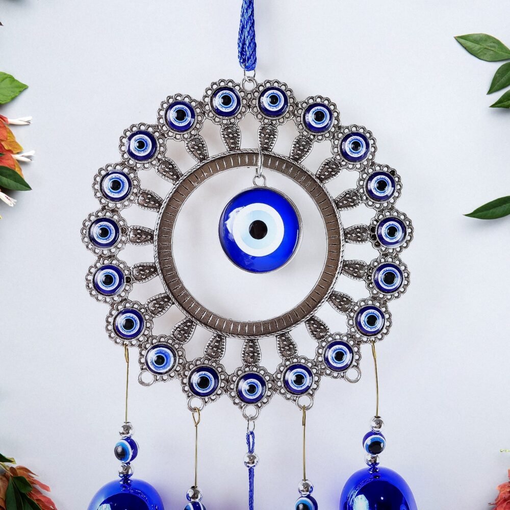 Om Evil Eye Wind Chime – Protective Spiritual Home Decor