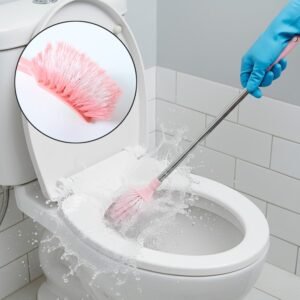Toilet Cleaning Brush – Long Handle, Ergonomic & Splash-Resistant